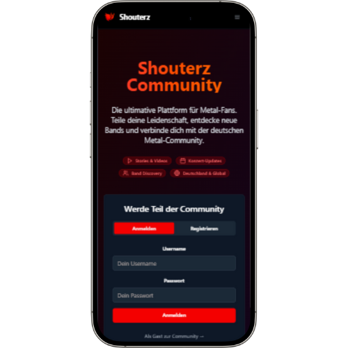 Shouterz Community Interface